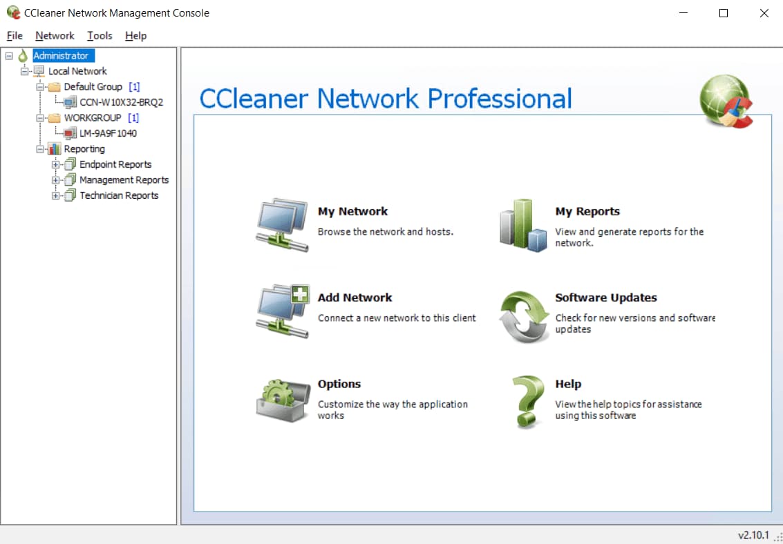 Main Interface CCleaner Network Professional Main Interface Screenshot