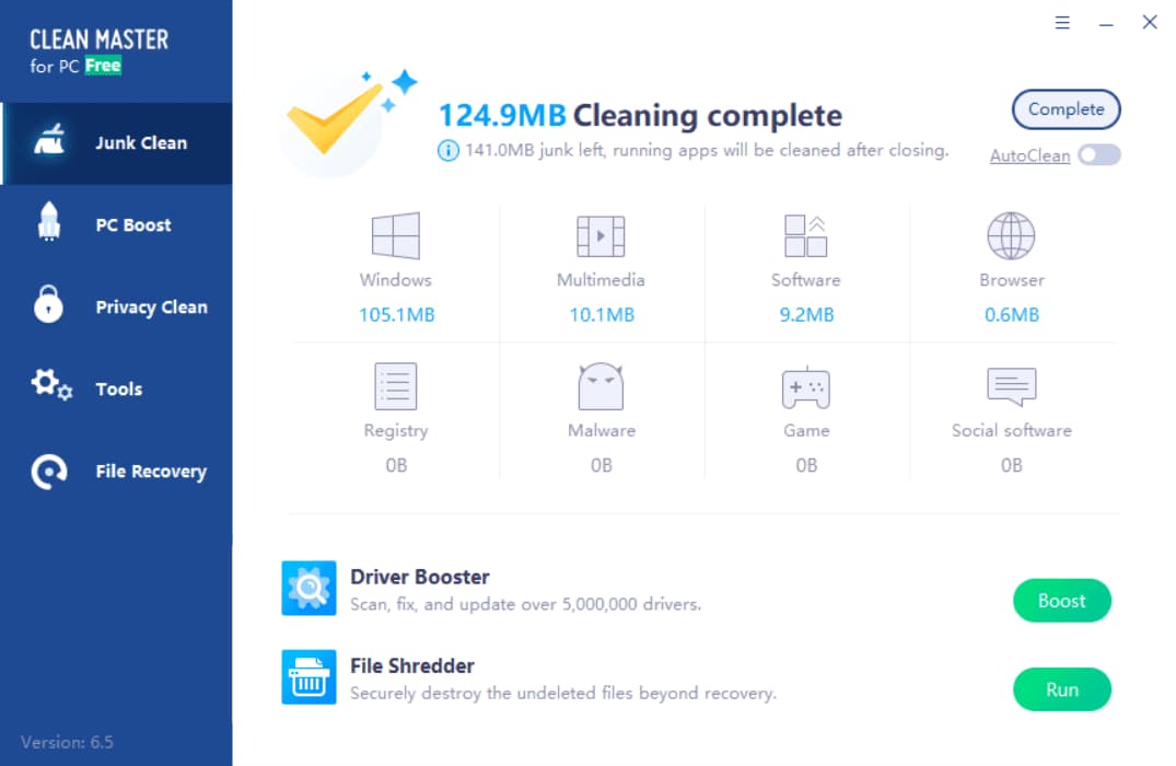 Cleaning Complete Clean Master for PC Cleaning Complete Screenshot