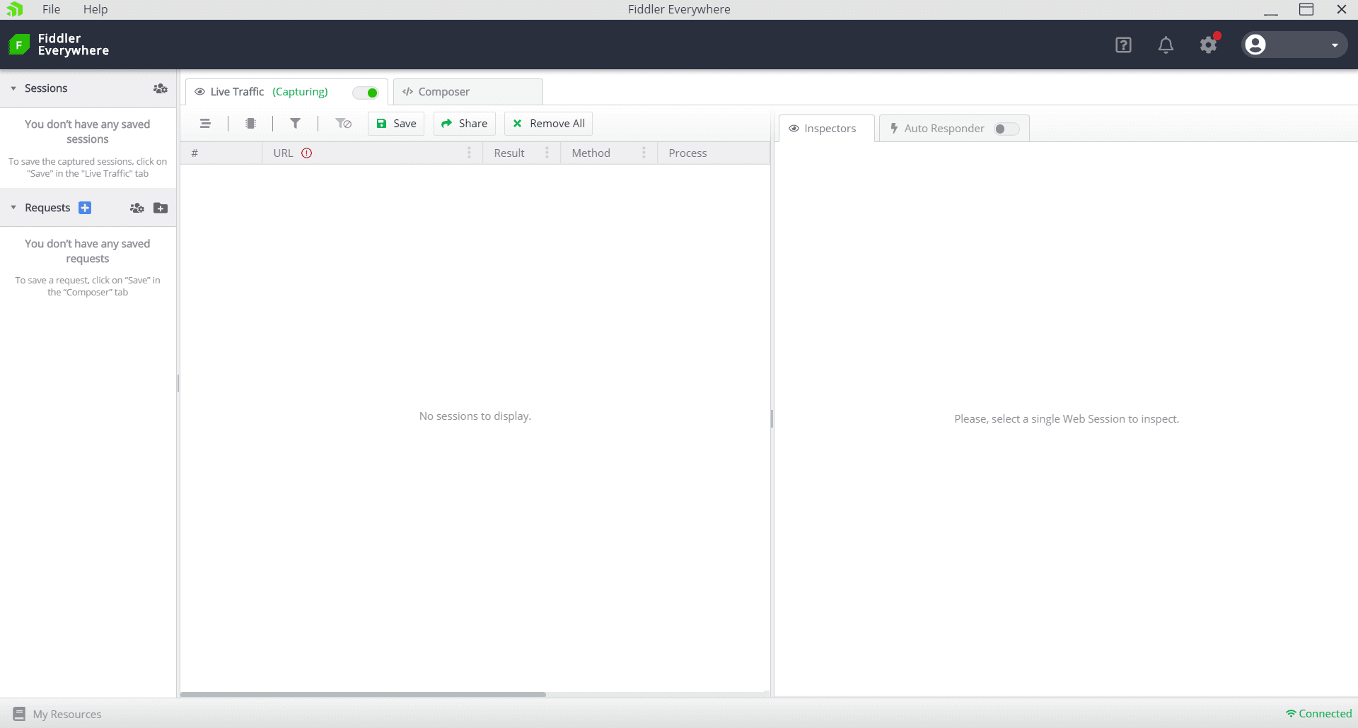 Fiddler Everywhere Overview Fiddler Everywhere Main Interface Screenshot