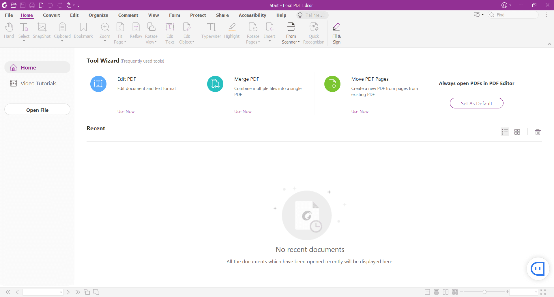 Overview Foxit PDF Editor Main Interface Screenshot