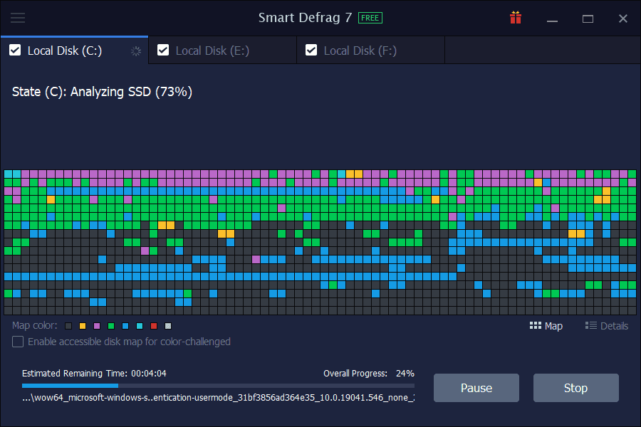 Analyzing Hard Disk IObit Smart Defrag Analyzing Hard Disk Screenshot