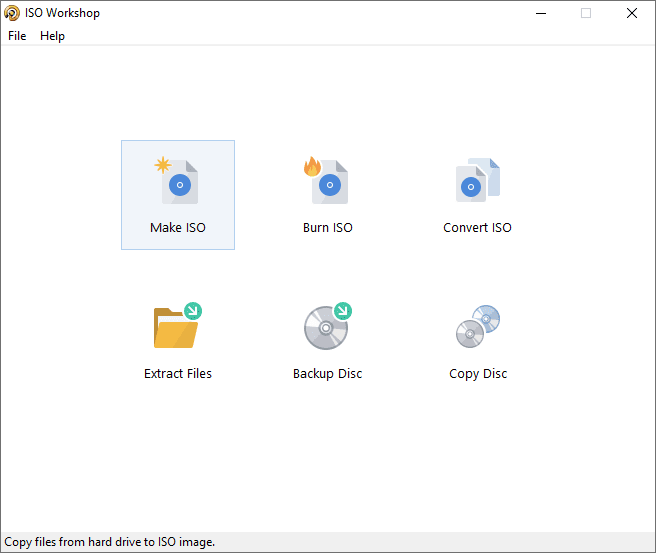 Overview ISO Workshop Main Interface Screenshot