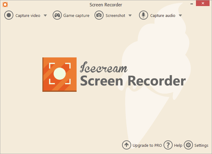 IceCream Screen Recorder Main Interface Screenshot