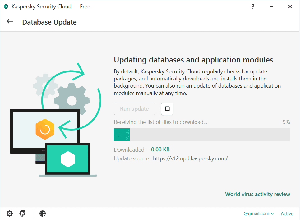 Database Update Kaspersky Security Cloud Database Update Screenshot