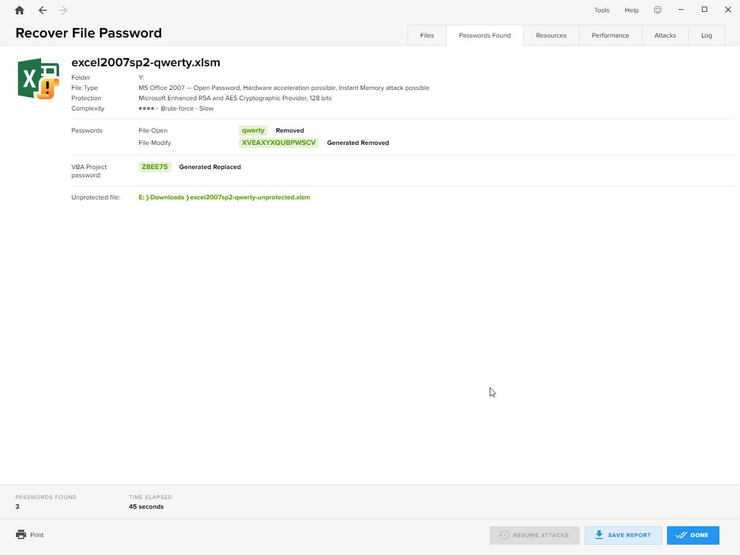 Recover File Password Passware Kit Recover File Password Screenshot