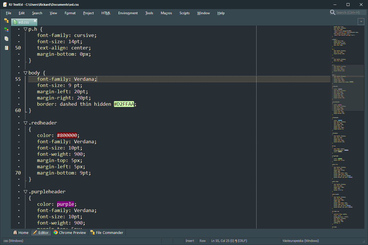Overview RJ TextEd Main Interface Screenshot