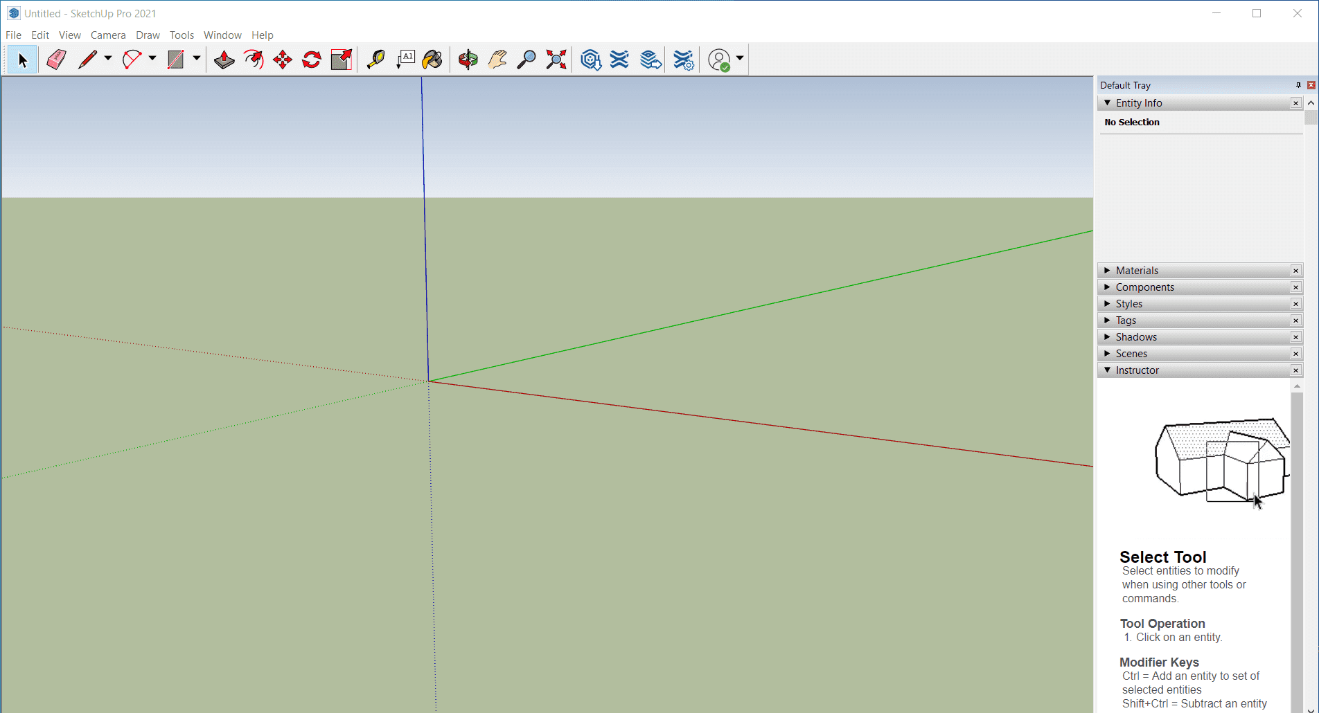 SketchUp Pro Main Interface Screenshot