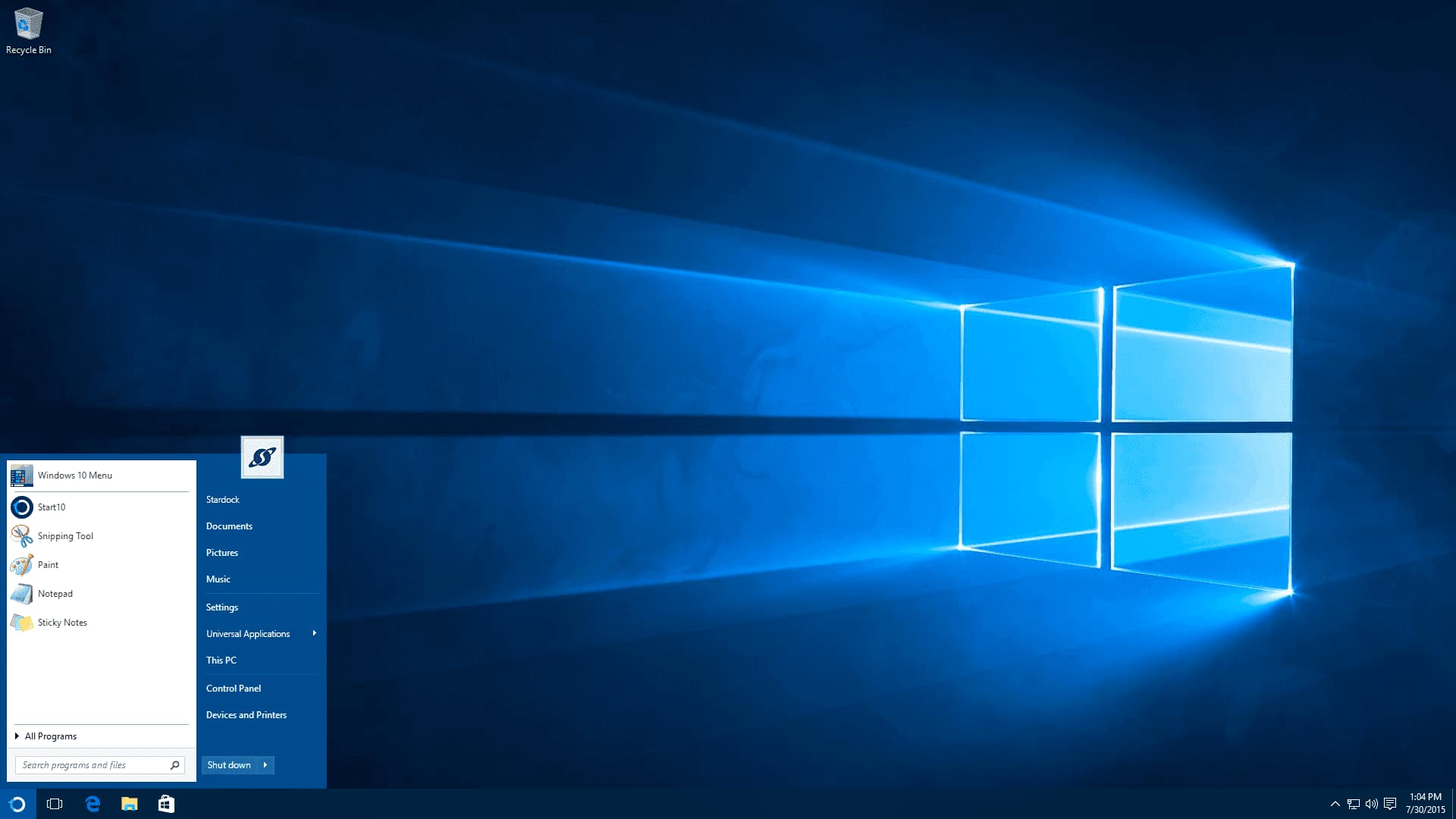 Windows 7 Style Start10 Windows 7 Style Screenshot