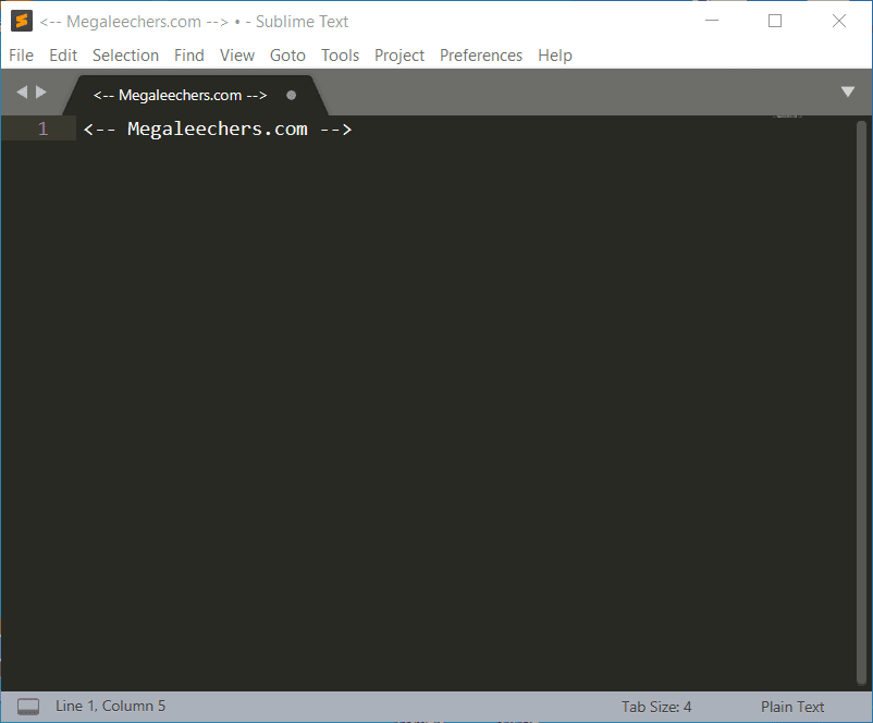 Sublime Text Main Interface Screenshot