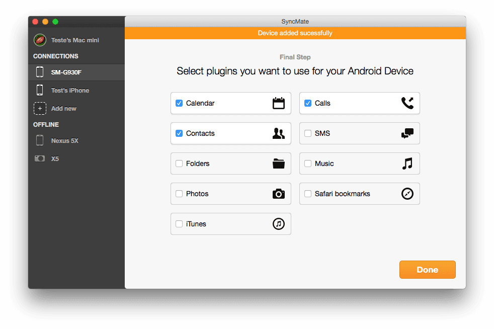 Plugins for Android SyncMate Plugins for Android Screenshot