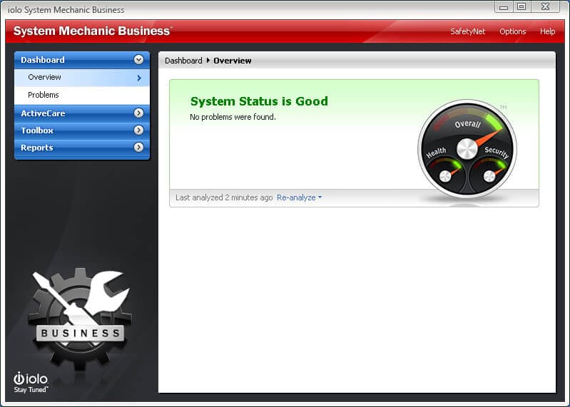 System Mechanic Business Overview Screenshot