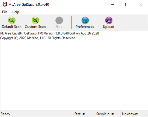 Overview Trellix GetSusp Screenshot
