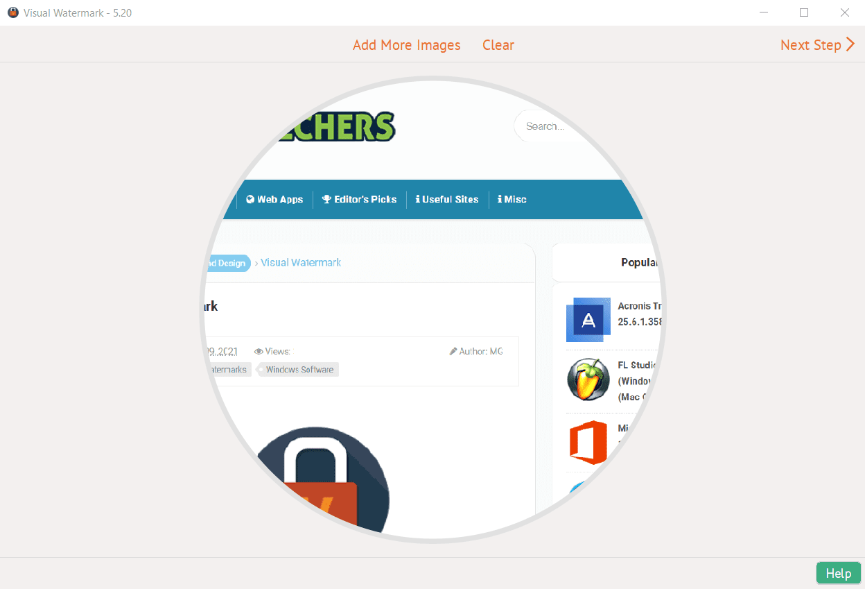 Choose Image Visual Watermark Choose Image Screenshot