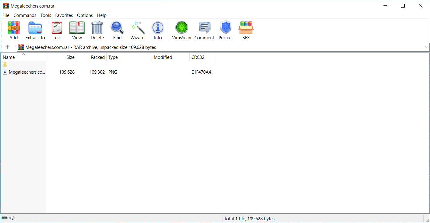Overview WinRAR Main Interface Screenshot