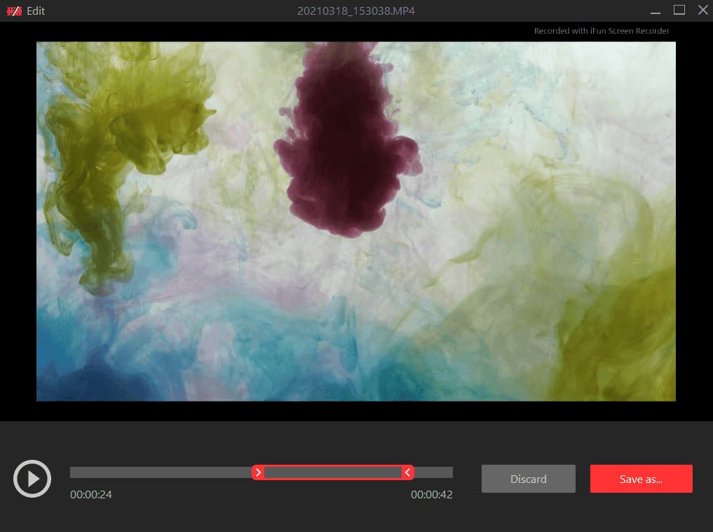 iTop Screen Recorder Edit Recordings Screenshot