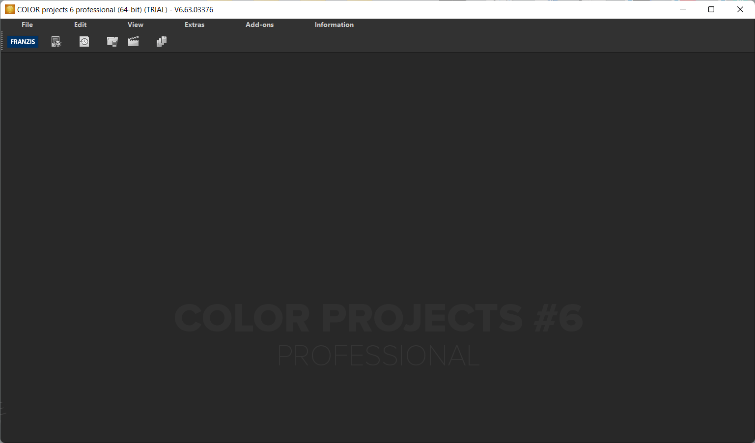 Overview COLOR Projects Professional Main Interface Screenshot