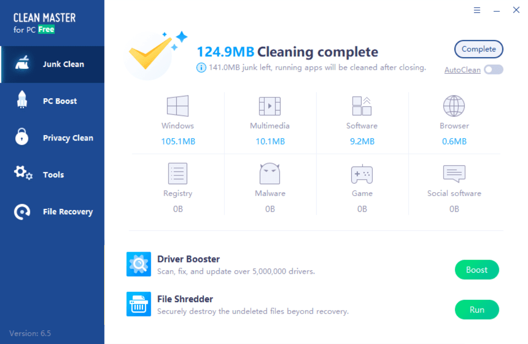 Clean Master for PC Cleaning Complete Screenshot