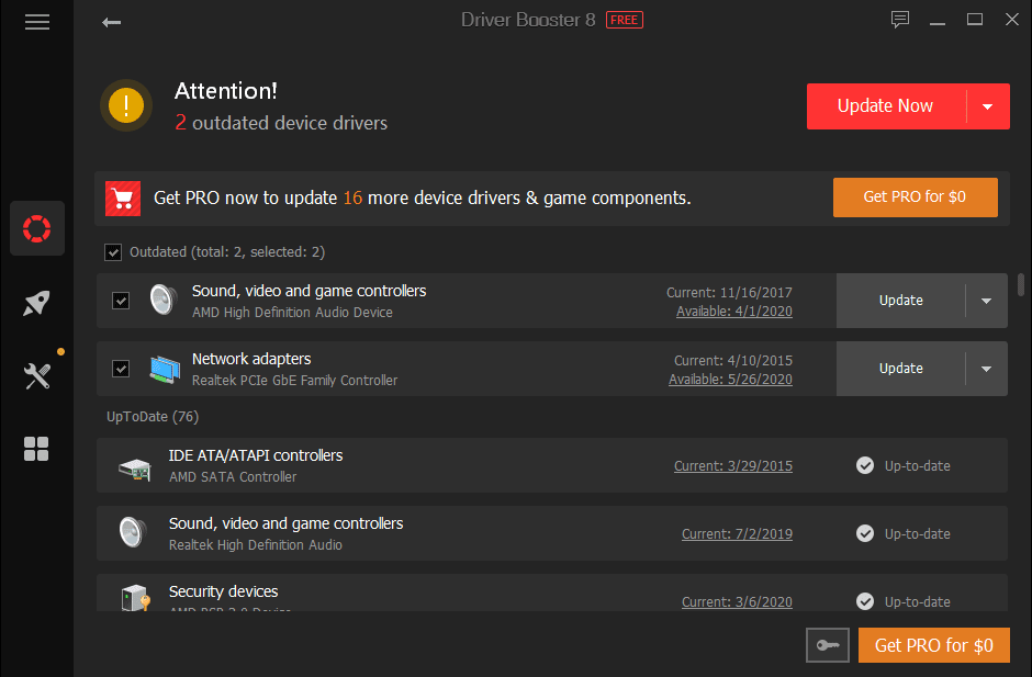 Outdated Drivers Driver Booster Outdated Drivers Screenshot