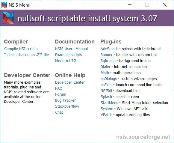 Nullsoft Scriptable Install System Main Interface Screenshot