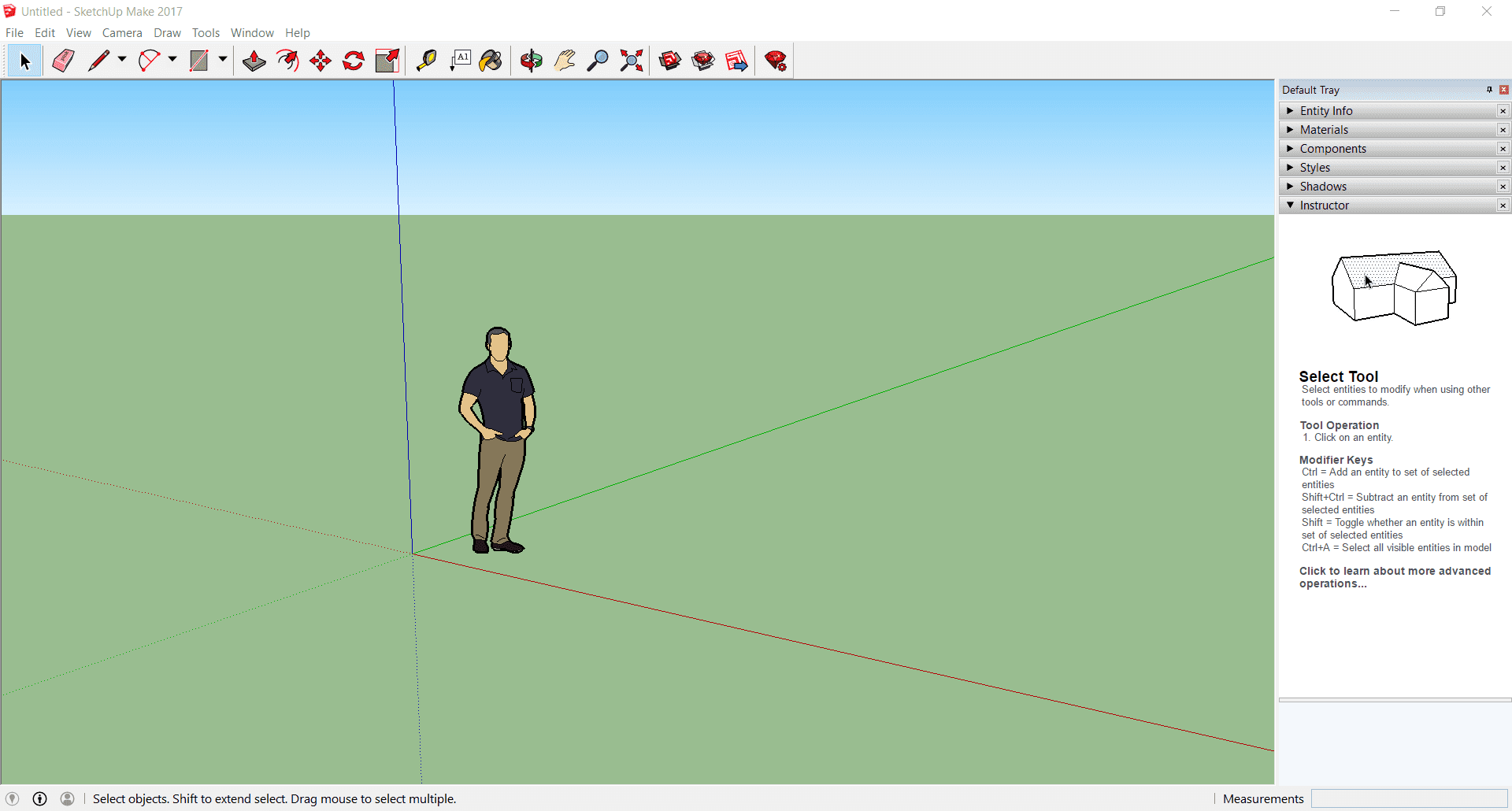 Overview SketchUp Make Main Interface Screenshot