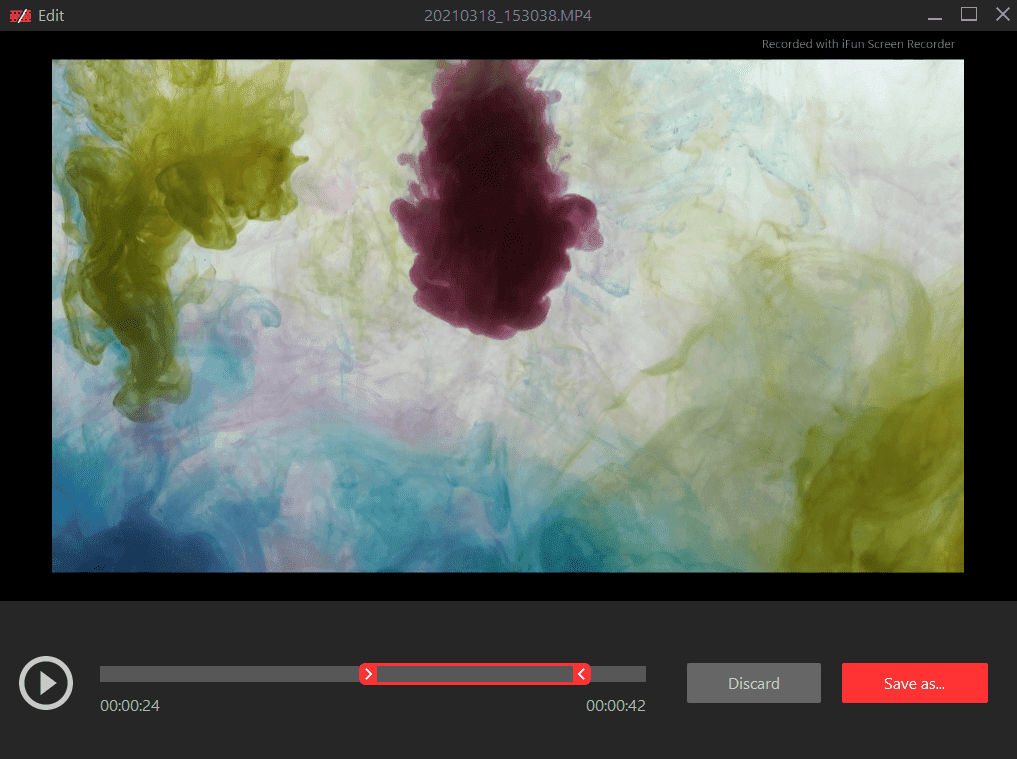 Edit Recordings iTop Screen Recorder Edit Recordings Screenshot
